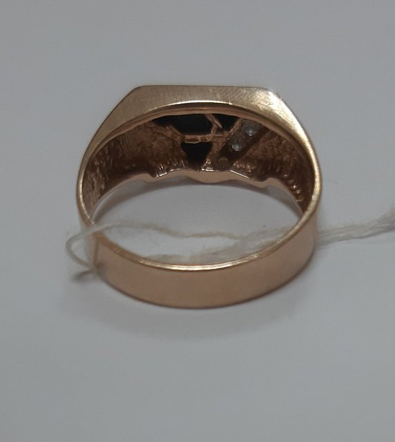 Перстень з червоного та білого золота з цирконієм (31484083) 8