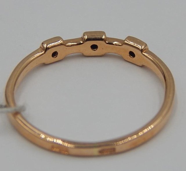Кольцо из красного золота с цирконием (28518996) 3