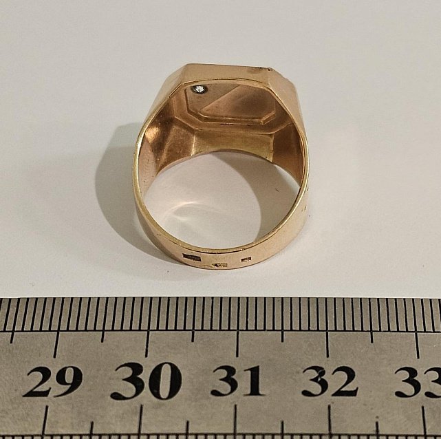 Перстень из красного и белого золота с цирконием (33237070) 5