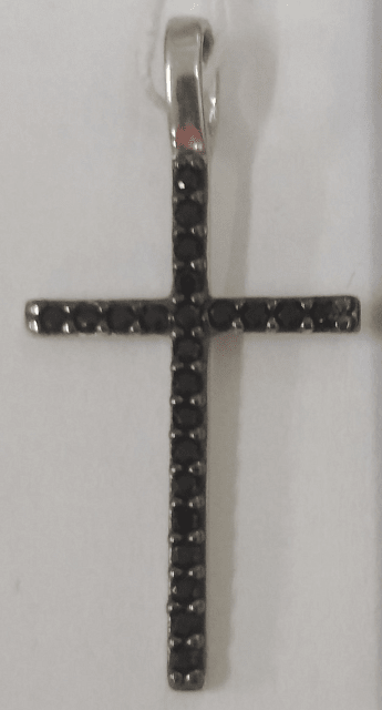Серебряный подвес-крест с цирконием (31426575) 0