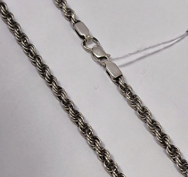 Серебряная цепь с плетением Кордовое (33880059) 0
