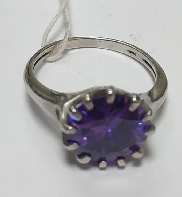 Серебряное кольцо с цирконием (30569835) 1