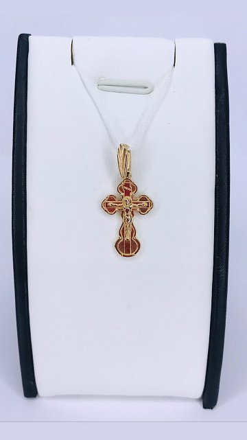 Підвіс-хрест з червоного золота (31533119) 2