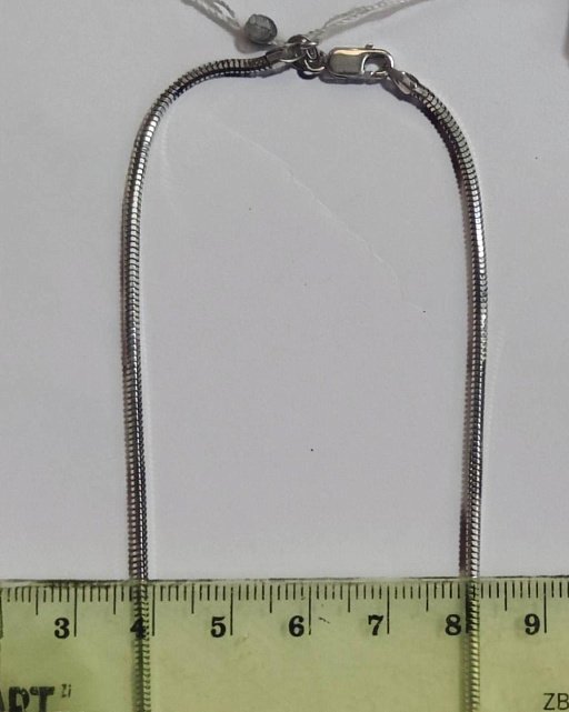 Серебряная цепь с плетением Снейк (30056491)  2