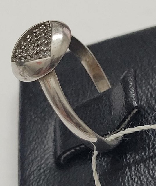 Серебряное кольцо с цирконием (30510199) 1