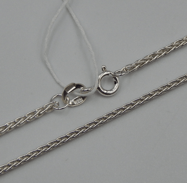 Серебряная цепь с плетением Колосок (32202745) 0