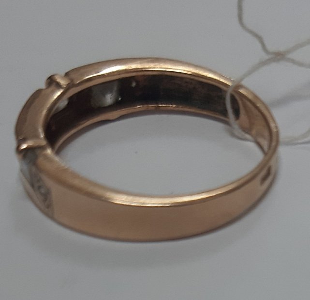 Кольцо из красного золота с цирконием (31384423) 10