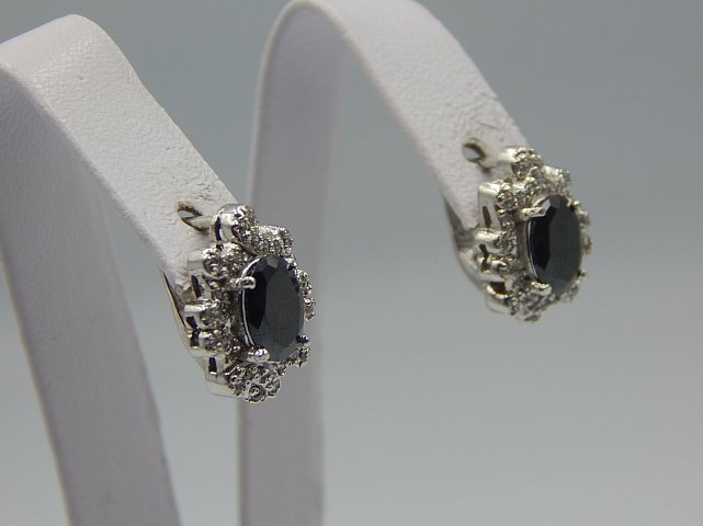 Срібні сережки з цирконієм (33281756) 2