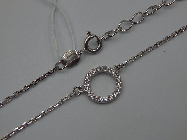 Серебряное кольцо с цирконием (33331531) 1