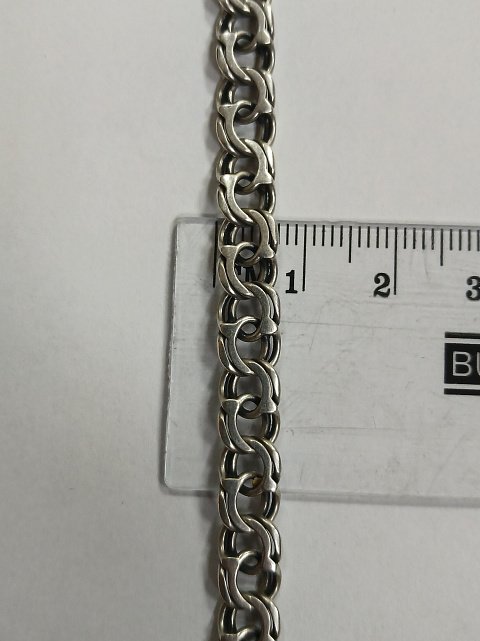 Серебряная цепь с плетением Бисмарк (33907581) 1