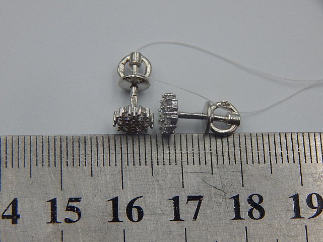Серебряные серьги с цирконием (31284483) 3