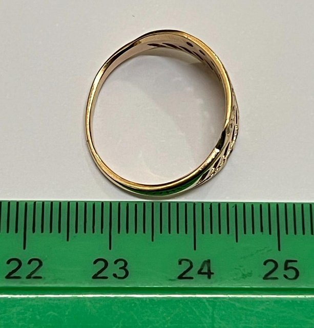 Кольцо из красного золота с цирконием (33064358)  2