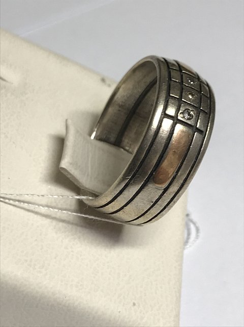 Серебряное кольцо с цирконием (33810083) 1