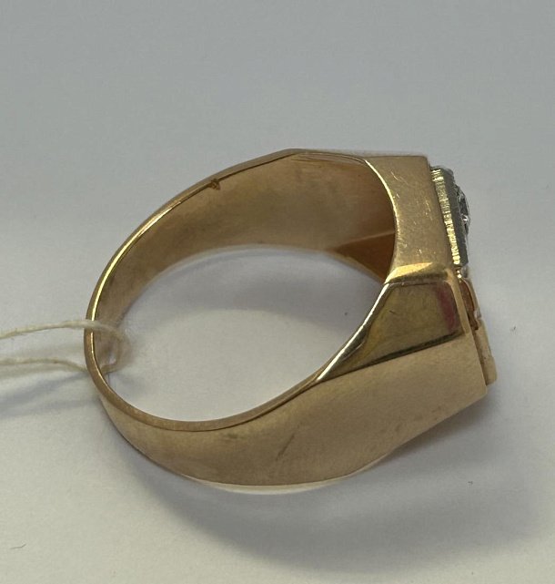 Перстень з червоного та білого золота з цирконієм (33804611) 3