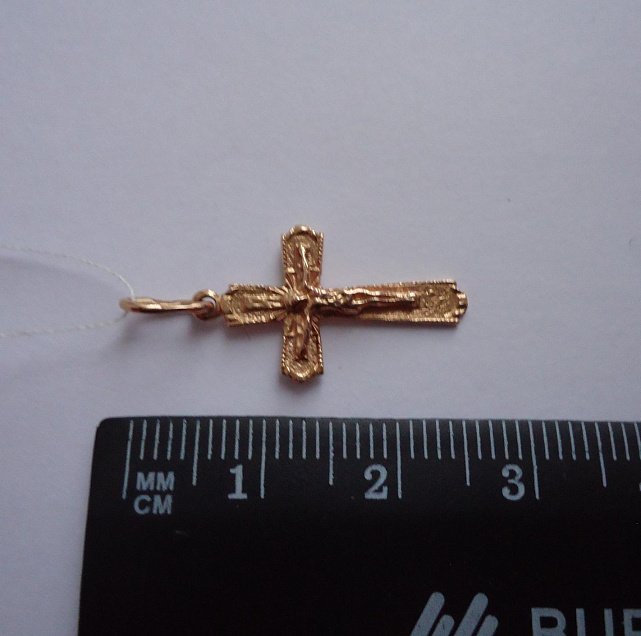 Подвес-крест из красного золота (32493969) 2