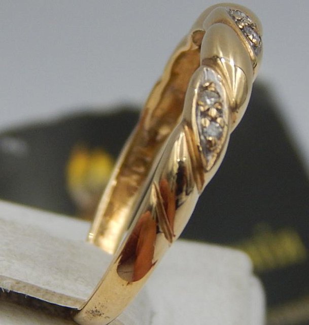 Кольцо из красного золота с бриллиантом (-ми) (28660606) 3