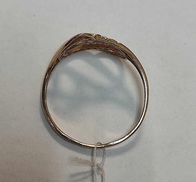 Кольцо из красного золота с цирконием (33485020) 2