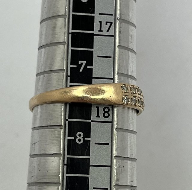 Кольцо из красного золота с цирконием (33837355)  3