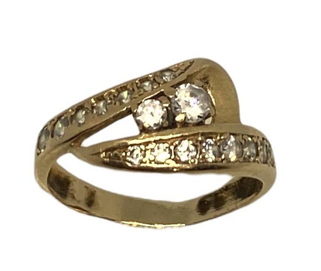 Кольцо из красного золота с цирконием (29058244) 3