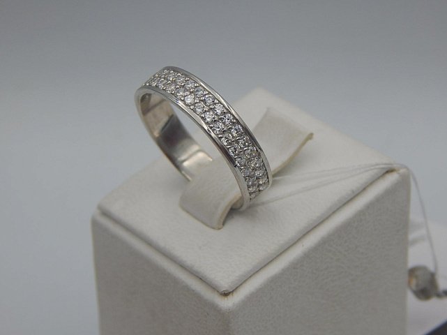 Серебряное кольцо с цирконием (30513031) 2