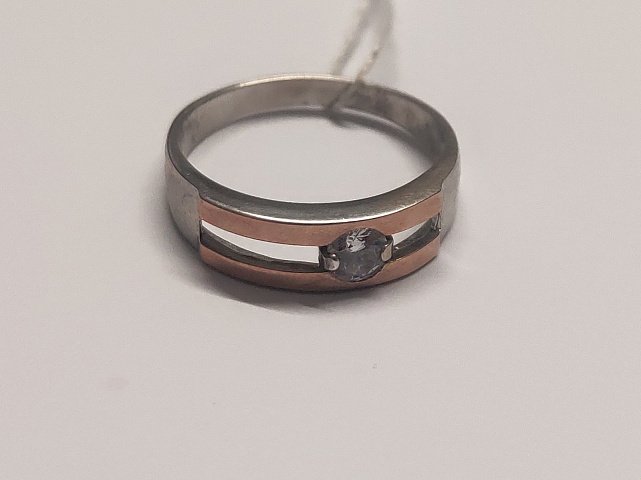 Серебряное кольцо с цирконием (30371275) 6