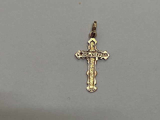 Підвіс-хрест з червоного золота (32934094) 1