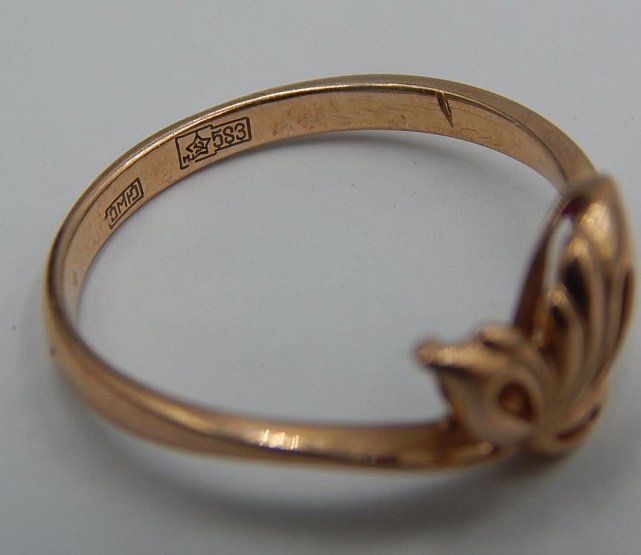 Кольцо из красного золота (30015796) 4