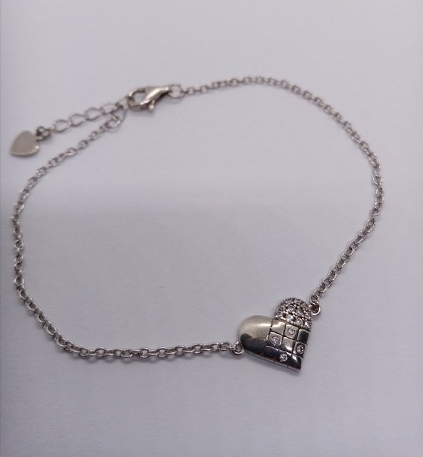 Срібний браслет із цирконієм (33639339) 0