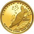 картинка Золотая монета 1/10oz Утконос 15 долларов 2007 Австралия (22851726) 