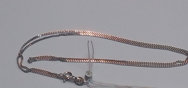 Серебряная цепь с плетением панцирное (30518935) 3