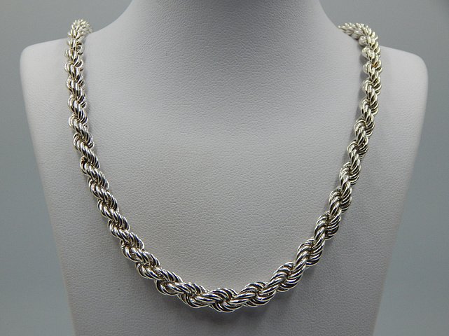 Серебряная цепь с плетением Веревочка (32557286) 1