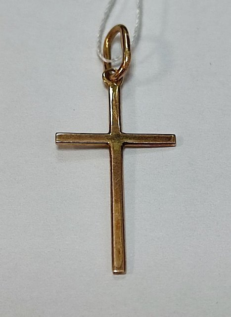 Підвіс-хрест із червоного золота (33893719)  0