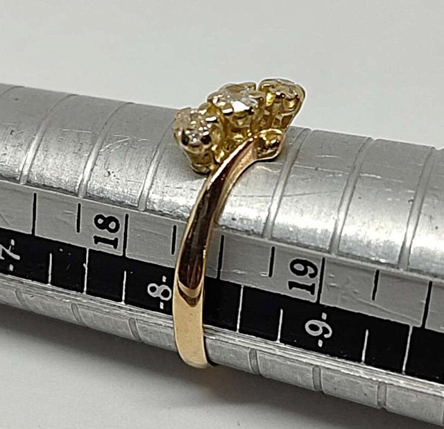 Каблучка з жовтого золота з діамантом (-ми) (30634030) 4