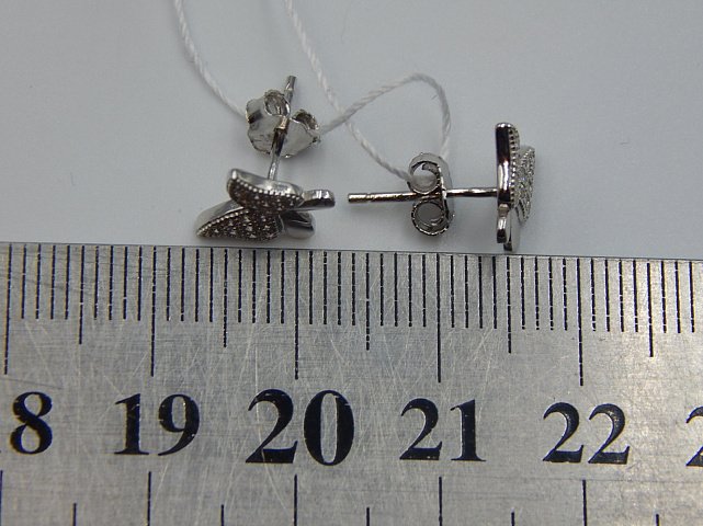 Серебряные серьги с цирконием (33238137) 4