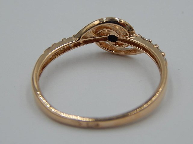 Кольцо из красного золота с цирконием (32430562) 2