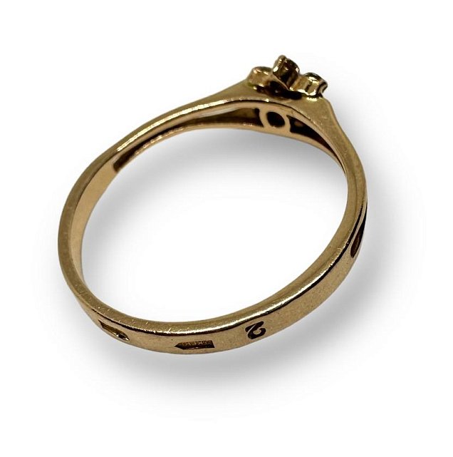 Кольцо из красного золота с цирконием (29935587) 2