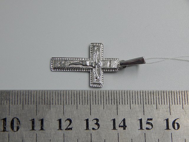 Срібний підвіс-хрест (32198440) 4