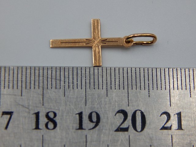 Подвес-крест из красного золота (33647140)  4