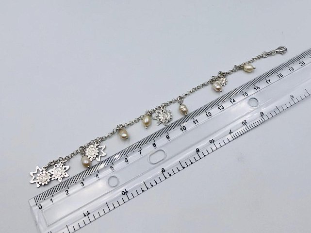 Срібний браслет з перлами (33720394) 2