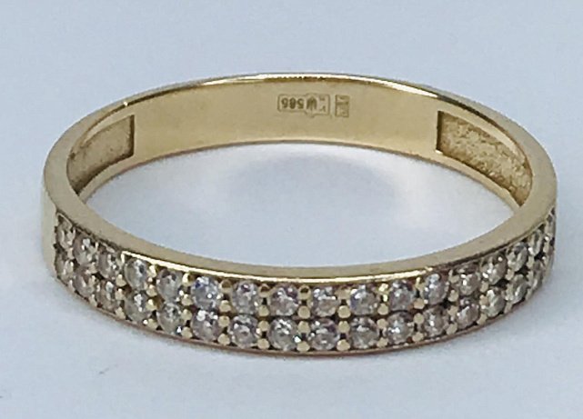 Кольцо из красного золота с цирконием (33563816)  2