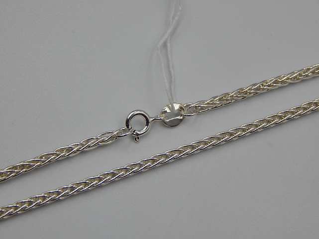 Срібний ланцюг з плетінням Колосок (32171839) 0