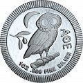 картинка Серебряная монета 1oz Афинская Сова 2 доллара 2019 Ниуэ (3146739) 