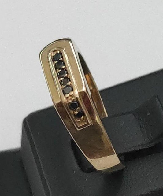 Перстень з червоного золота з цирконієм (31988095) 1