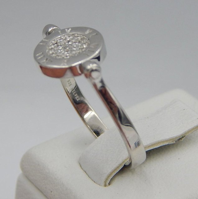 Серебряное кольцо с цирконием (32412648) 2