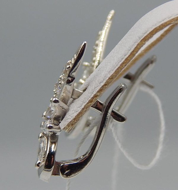 Срібні сережки з цирконієм (33008366) 1