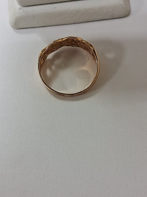 Кольцо из красного золота с цирконием (31832617) 5