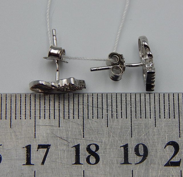 Срібні сережки з цирконієм (33002468) 1