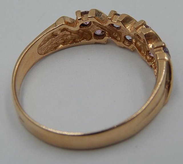Кольцо из красного золота с цирконием (28290700) 5