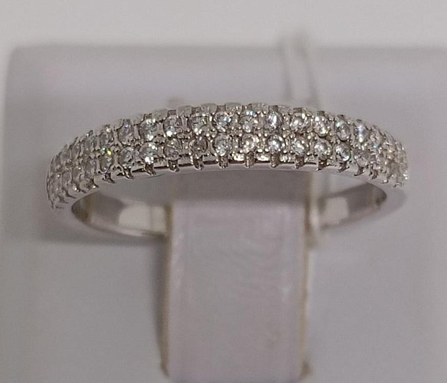 Серебряное кольцо с цирконием (33819505) 0