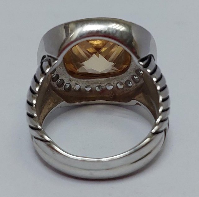 Серебряный перстень с цирконием (33720792) 1